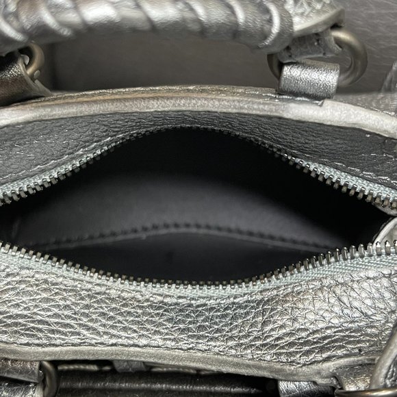 Balenciaga Nano Sized Crossbody NeoClassic Mini Bag Silver - Like New - Picture 9 of 13